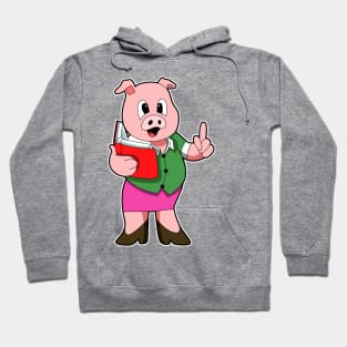 Pig as Teacher with High heels & Skirt Hoodie